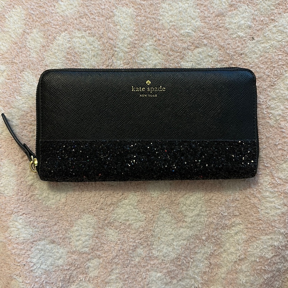 Kate Spade Greta Court Glitter Neda Zip Around Wallet